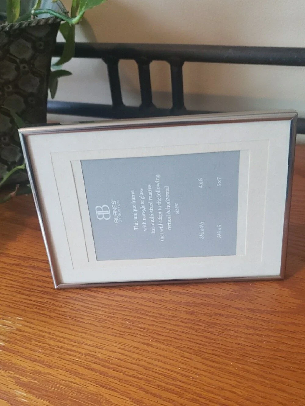 NWT - Vtg Burnes Of Boston (2) Silver And Gold W/ Siver Accent Picture Frames